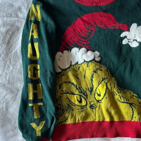 Green Grinch Christmas Sweater - Picture 3 of 4